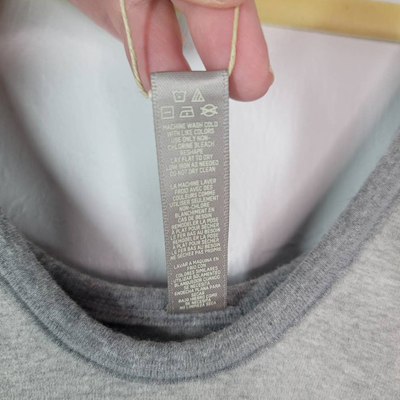 SKIMS Womens Outdoor Basics Scoop Neck Cotton Blend Bodysuit Heather Gray Size M - Picture 6 of 8